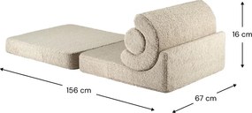 Светлокафяв детски стол от букле Flipster – Wigiwama