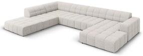 Светлосив ъглов диван (ляв ъгъл/"U") Chicago - Cosmopolitan Design