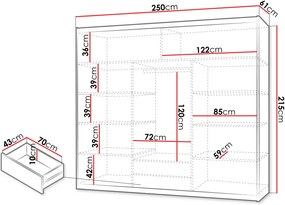 Плъзгащ се гардероб Lizbona II-Sonoma