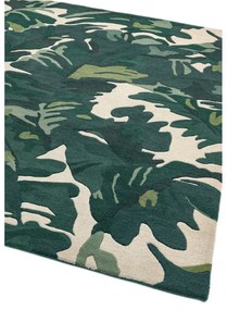 Тъмнозелен ръчно изработен вълнен килим 160x230 cm Matrix – Asiatic Carpets