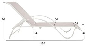 Шезлонг Ерин HM5133.02 бял цвят