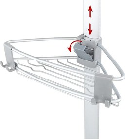 Телескопичен алуминиев рафт за баня в матово сребрист цвят Purio – Wenko