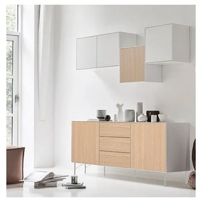 Бял скрин с дъбови врати Edge by Hammel - Hammel Furniture