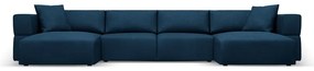 Син ъглов U-образен диван Esther – Milo Casa