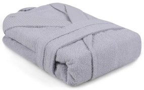 Сив памучен халат за баня размер M Cappa - Foutastic