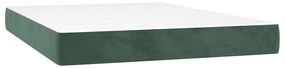 4016585 vidaXL Матрак за легло с покет пружини тъмнозелен 140x210x20 см кадифе
