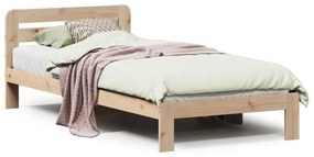 855567 vidaXL Рамка за легло без матрак, 90x190 см, масивна чамова дървесина