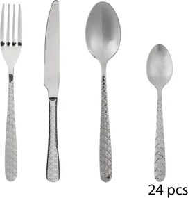 Комплект прибори Secret de Gourmet Flora, Инокс, 24 части