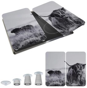 Капаци за печка от закалено стъкло 2 бр. 30x52 cm Universal Highland Cattle – Wenko