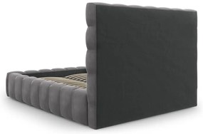 Сиво тапицирано двойно легло с място за съхранение и решетка 160x200 cm Bali - Cosmopolitan Design