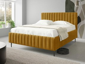 Тапицирано легло Lewezo-Мустард-140 x 200
