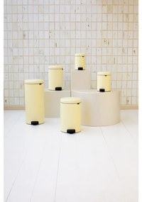 Кош за боклук с педал Brabantia NewIcon 649044, 20 л, Плавно затваряне, Противоплъзгаща основа, Жълт