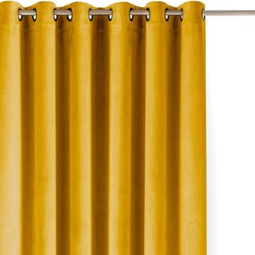 Затъмняваща завеса в цвят горчица 265x250 cm Velto – Filumi