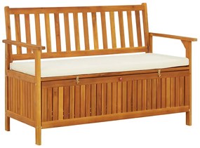 44126 vidaXL Градинска пейка за съхранение, акация масив, 120x63x84 cм