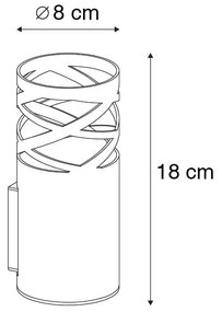 Дизайнерски стенен аплик бял - Arre