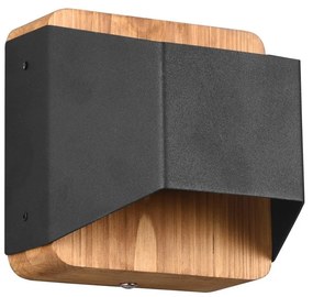 Матово черно LED затъмняваща се стенна лампа Arino – Trio