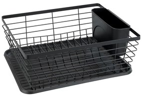 WENKO 54766100 - Оцедник за съдове BLACK OUTDOOR KITCHEN 36x30 cm черен/черен