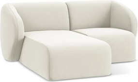 Бежов кадифен ъглов диван (ляв ъгъл) Lani – Makamii