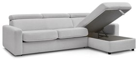 Светлосив разтегателен ъглов диван (променлив) Monaco – Bobochic Paris