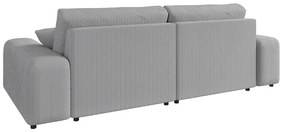 Светлосив ъглов диван от рипсено кадифе (променлив) Justin – Ropez