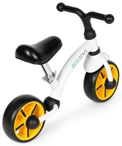 Детско колело без педали ECOTOYS Бяло-черно