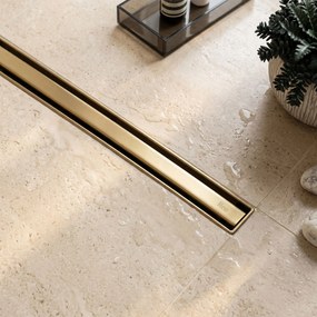 Линеен отводнител REA Neox Slim pro Brush Gold 80