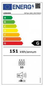 Виноохладител Liebherr EWTgb 1683, 104 Л, SoftSystem, MagicEye, LED, Черен