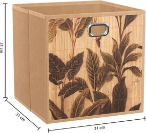 Кош за съхранение 5five, Бамбук, Принт, 31x31 cm