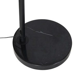 Модерна дъгова лампа черна с бяла регулируема - XXL