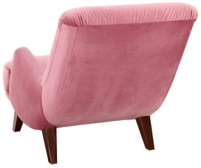 Розов фотьойл с крака от кафяв велур Brandford - Max Winzer