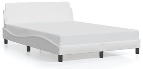 373199 vidaXL Рамка за легло Dover, бяла, 140x200 см, изкуствена кожа