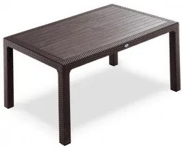 Градинска маса Classi Rattan 90 х 150 - Кафява