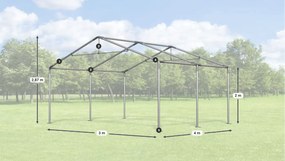 Шатра 3x4x2m Comfort PVC 560g с мрежа против комари Summer