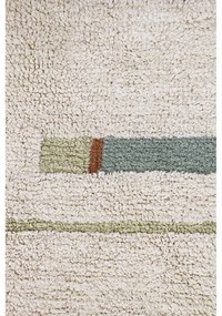 Син и кремав ръчно изработен памучен килим подходящ за пране 90x130 cm Lanes Vintage Blue – Lorena Canals