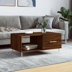 829203 vidaXL Кафе маса, кафяв дъб, 90x50x40 см, инженерно дърво