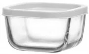 Стъклена кутия с бял капак 270мл CUB 225 - Lav
