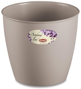 Stefanplast - Кръгла кашпа Academy 25см - светло бежово