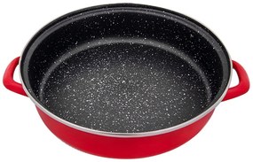 Тава и тенджера с капак 2в1 ZEPHYR Stone Line ZP 1222 DE30C, 30 см, Каменно покритие, Индукция, Червена