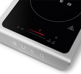 Преносим индукционен котлон Smeg PIC01EGMEU, 2100 W, Керамично стъкло, Изумрудено зелено