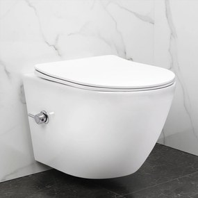 тоалетна чиния REA Carlo Lux Rimless с функция биде