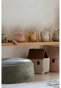 Светлорозова текстилна детска кошница за играчки ø 17x15 cm Mini Peggy the Pig – Lorena Canals