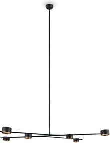 Черно метално висящо осветително тяло Coda – Trio Select