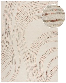 Оранжево-кремав вълнен килим 120x170 cm Abstract Swirl – Flair Rugs
