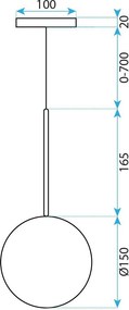 Пендел сфера 15cm APP1682-1CP