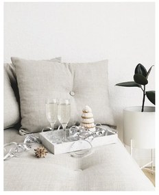 Табуретка за крака Natural Clear/Beige Senza - Karup Design