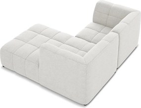 Бял ъглов диван от прежда с примки от букле (десен ъгъл) Aloha – Makamii