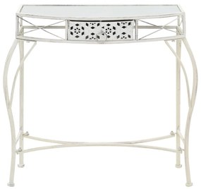 245935 vidaXL Странична маса, френски стил, метал, 82x39x76 см, бяла