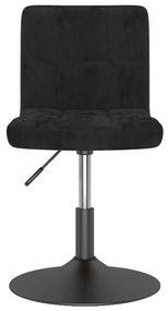 3087500 vidaXL Въртящ се трапезен стол, черен, кадифе