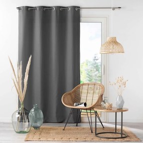 Антрацитно перде от микрофибър 140x280 cm Absolu – douceur d'intérieur