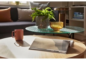 Черна кръгла масичка за кафе със стъклен плот ø 80 cm Orbit – Hübsch